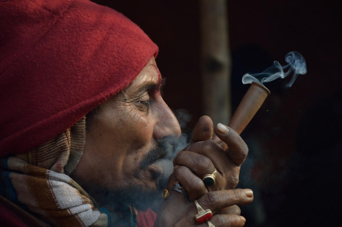 Ganja smoker - India
